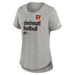 Cincinnati Bengals Women's Team Shout-Out Tri-Blend T-Shirt - Heather Gray - Nike
