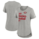San Francisco 49ers Women's Team Shout-Out Tri-Blend T-Shirt - Heather Gray - Nike