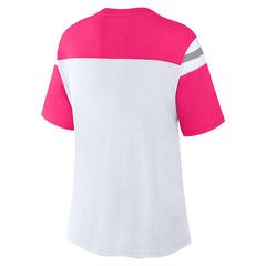 Dallas Cowboys Women's Cheer Chant Fashion Crop Top - White/Pink - Fanatics