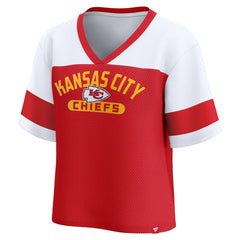 Kansas City Chiefs Women's Homeschool Jersey Poly V-Neck
Fashion Top - Red/White - Fanatics