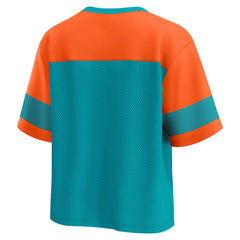 Miami Dolphins Women's Homeschool Jersey Poly V-Neck
Fashion Top - Aqua/Orange - Fanatics