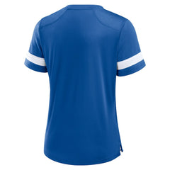 Indianapolis Colts Women's Play Script Lace-Up T-Shirt - Royal - Fanatics