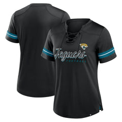 Jacksonville Jaguars Women's Play Script Lace-Up T-Shirt - Black - Fanatics