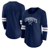 Dallas Cowboys Women's First Team Arch Logo 3/4 Sleeve T-Shirt - Navy - Fanatics