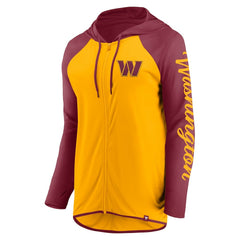 Washington Commanders Women's Script Full-Zip Hoodie - Gold/Burgundy - Fanatics