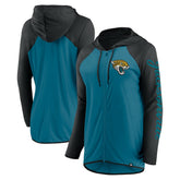 Jacksonville Jaguars Women's Script Full-Zip Hoodie - Teal/Black - Fanatics