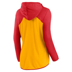 Kansas City Chiefs Women's Script Full-Zip Hoodie - Gold/Red - Fanatics