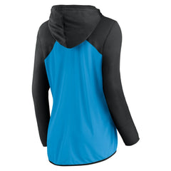 Carolina Panthers Women's Script Full-Zip Hoodie - Blue/Black - Fanatics