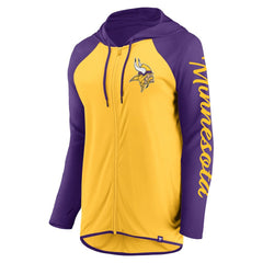 Minnesota Vikings Women's Script Full-Zip Hoodie - Gold/Purple - Fanatics