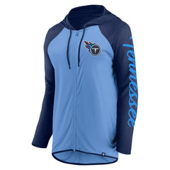 Tennessee Titans Women's Script Full-Zip Hoodie - Light Blue/Navy - Fanatics