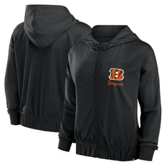 Cincinnati Bengals Women's Script Lock Full-Zip Hoodie - Black - Fanatics