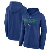 Vancouver Canucks Fanatics Women's Authentic Pro Core Primary Fleece Pullover Hoodie - Blue | Fanatics discount