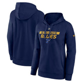 St. Louis Blues Fanatics Women's Authentic Pro Core Primary Fleece Pullover Hoodie - Navy | Fanatics online