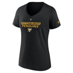 Pittsburgh Penguins Fanatics Women's Authentic Pro Core Primary V-Neck T-Shirt - Black | Fanatics on sale