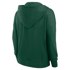 Green Bay Packers Women's Blitz Left Lace-Up Pullover Hoodie - Green - Fanatics