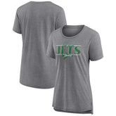New York Jets Women's Up the Middle Tri-Blend T-Shirt - Heather Gray - Fanatics