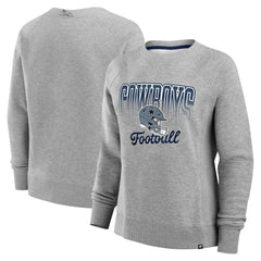 Dallas Cowboys Women's Hit Hard Fleece Pullover Sweatshirt - Heather Gray - Fanatics