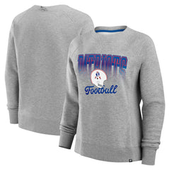 New England Patriots Women's Hit Hard Fleece Pullover Sweatshirt - Heather Gray - Fanatics