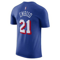 Nike Joel Embiid Philadelphia 76ers Name & Number T-Shirt Royal