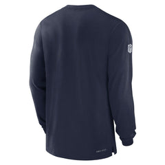 Dallas Cowboys 2024/25 Sideline Player Tri-Blend Performance Long Sleeve T-Shirt - Navy - Nike