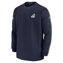 Dallas Cowboys 2024 Sideline Coach Vintage Pullover Sweatshirt - Navy - Nike