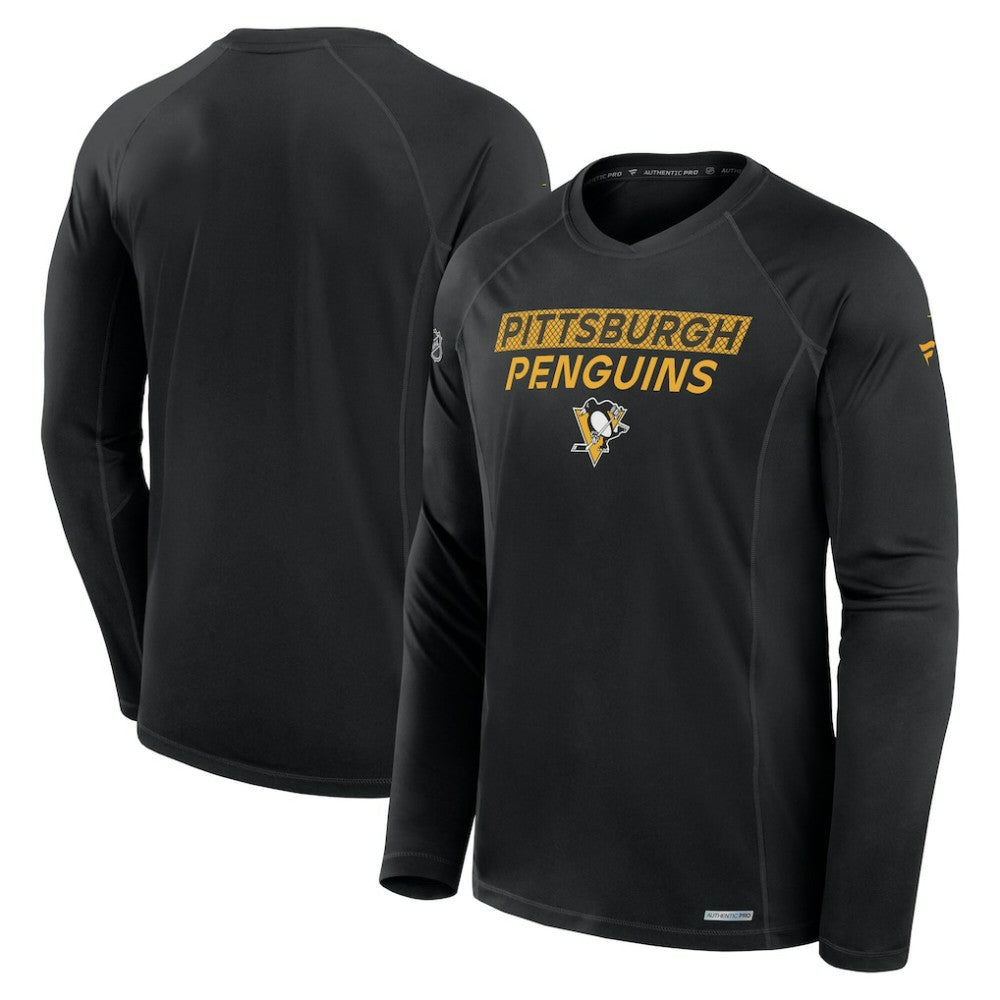 Pittsburgh Penguins Fanatics Authentic Pro Rink Tech Long Sleeve T-Shirt - Black | Fanatics online