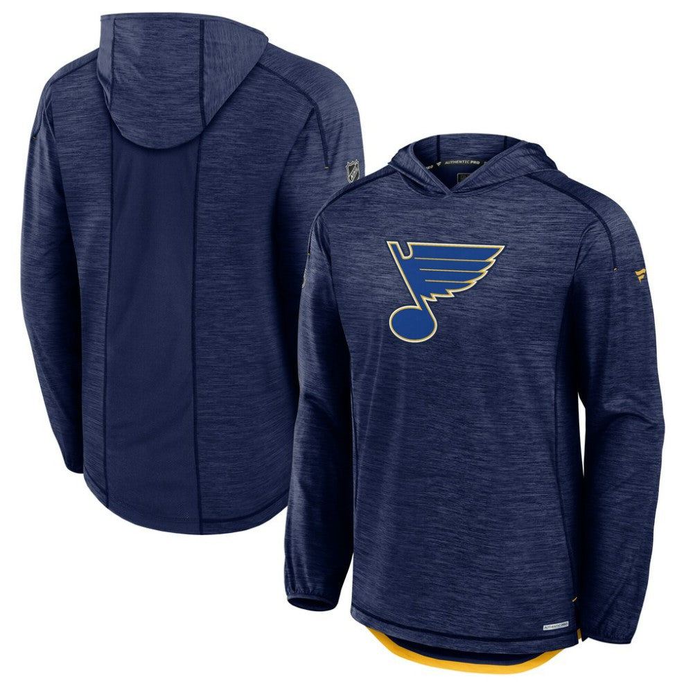 St. Louis Blues Fanatics Authentic Pro Rink Lightweight Pullover Hoodie - Navy | Fanatics near me