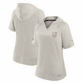Vegas Golden Knights Fanatics Women's Authentic Pro Road Fashion V-Neck Hoodie T-Shirt - Cream | Fanatics Clearance
