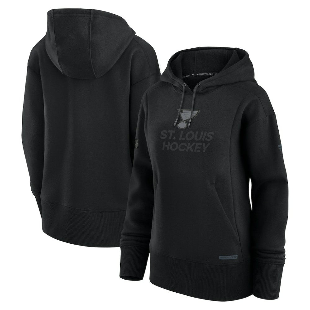 St. Louis Blues Fanatics Women's Authentic Pro Road Pullover Hoodie - Black | Fanatics online