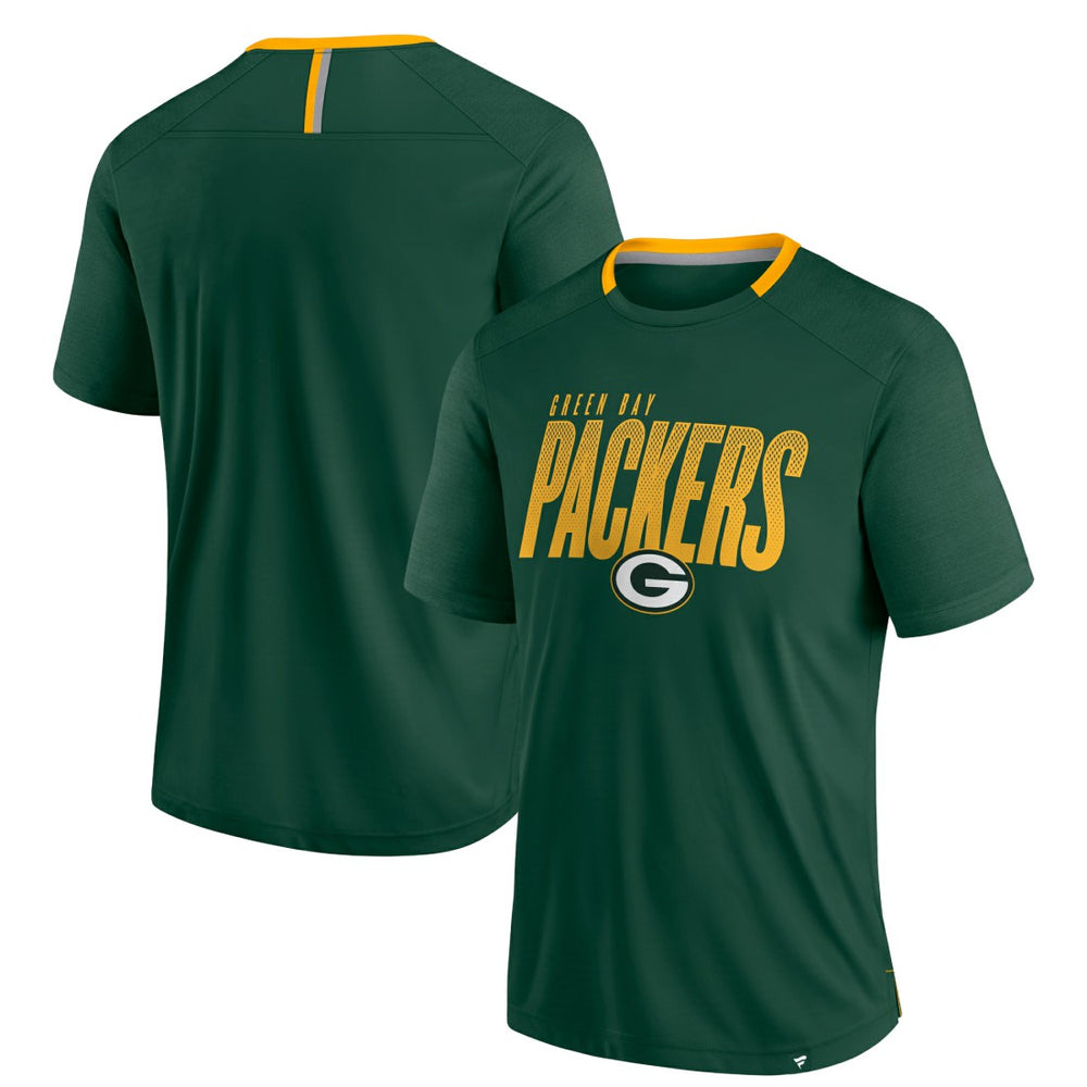 Green Bay Packers Defender Fade Slant T-Shirt - Green - Fanatics
