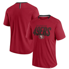 San Francisco 49ers Defender Fade Slant T-Shirt - Scarlet - Fanatics