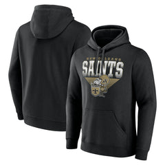 New Orleans Saints Geometric Chrome Pullover Hoodie - Black - Fanatics