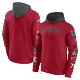 Tampa Bay Buccaneers Patched Out Pullover Hoodie - Red/Pewter - Fanatics
