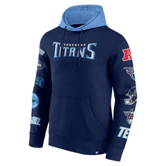 Tennessee Titans Patched Out Pullover Hoodie - Navy/Light Blue - Fanatics