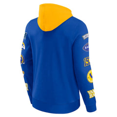Los Angeles Rams Patched Out Pullover Hoodie - Royal/Gold - Fanatics