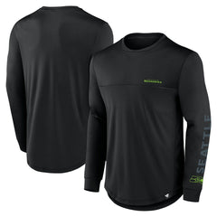 Seattle Seahawks Blackout Long Sleeve T-Shirt - Black - Fanatics