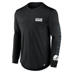 Cleveland Browns Blackout Long Sleeve T-Shirt - Black - Fanatics