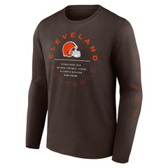 Cleveland Browns Stat Sheet Long Sleeve T-Shirt - Brown - Fanatics