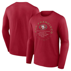 San Francisco 49ers Stat Sheet Long Sleeve T-Shirt - Scarlet - Fanatics