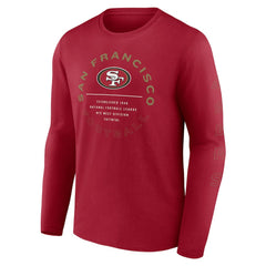 San Francisco 49ers Stat Sheet Long Sleeve T-Shirt - Scarlet - Fanatics