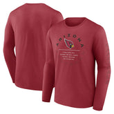 Arizona Cardinals Stat Sheet Long Sleeve T-Shirt - Cardinal - Fanatics