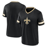 New Orleans Saints Stripe Stacking T-Shirt - Black - Fanatics