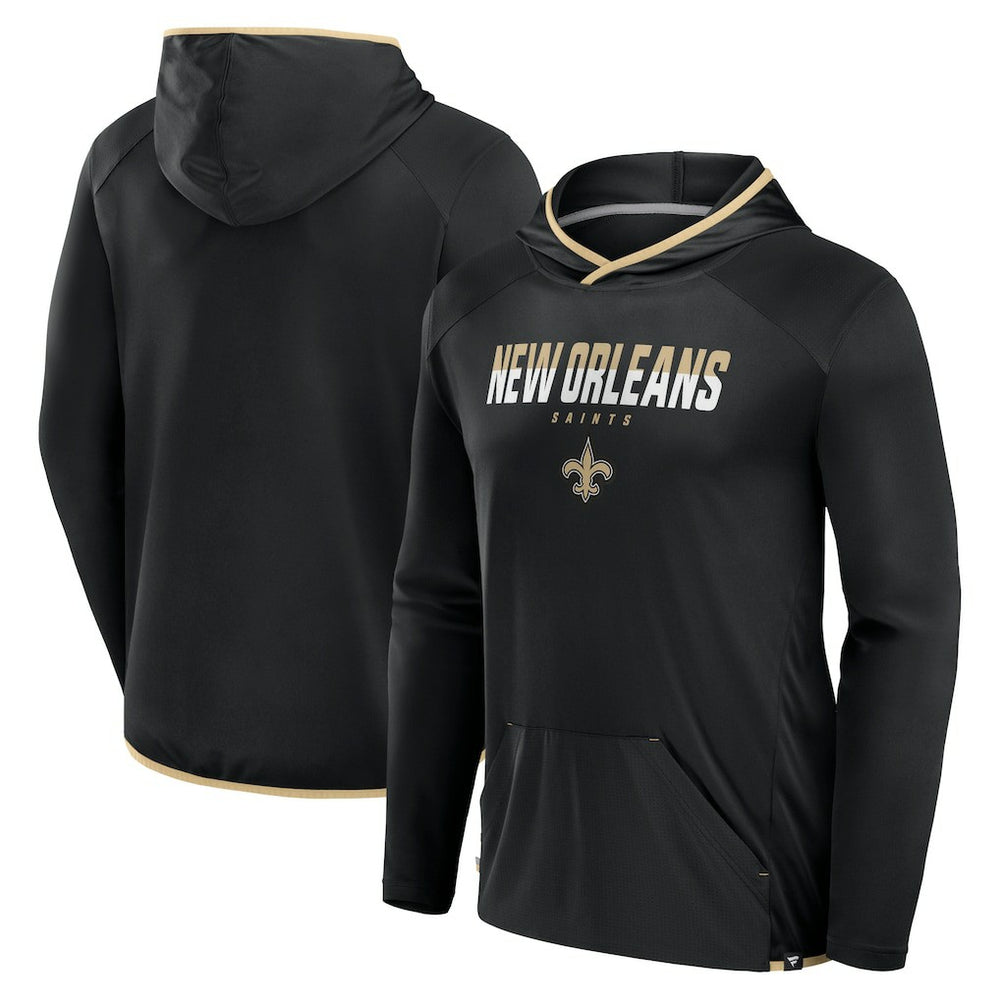 New Orleans Saints Transitional Defender Hoodie Long Sleeve T-Shirt - Black - Fanatics