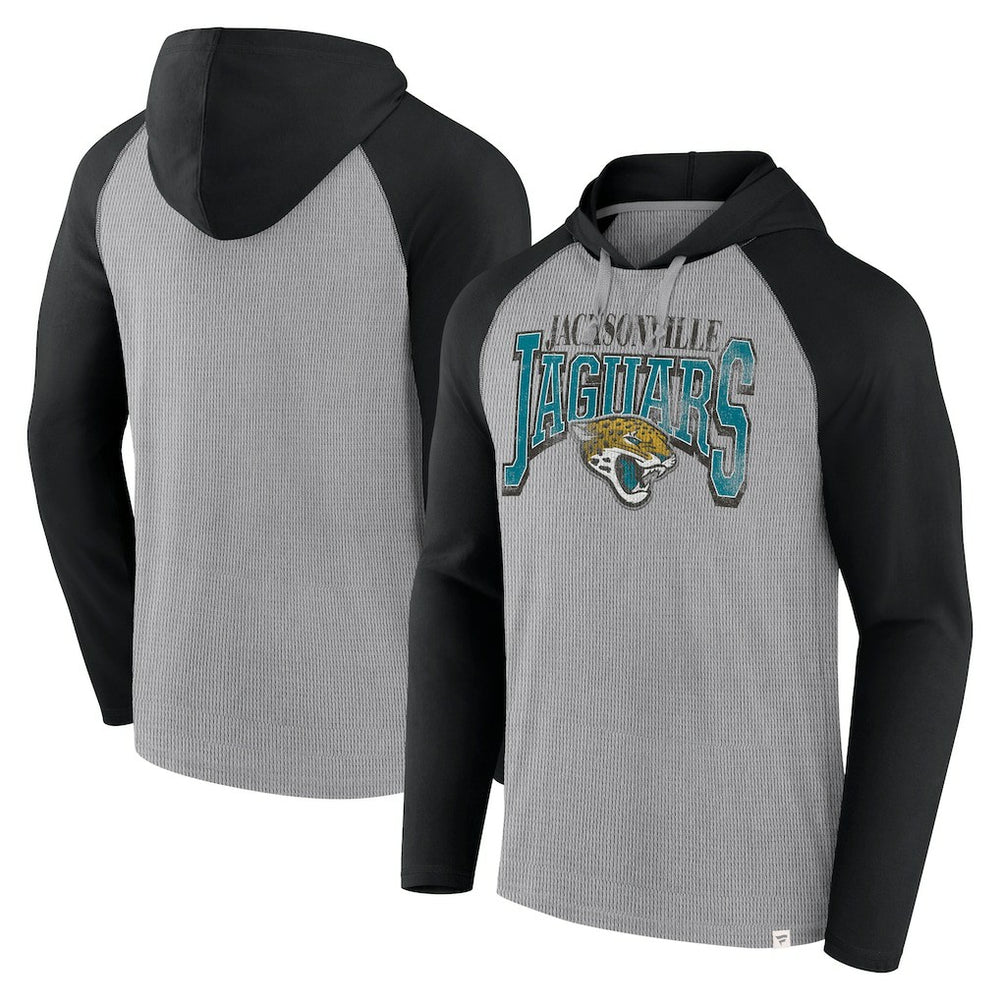 Jacksonville Jaguars Under Center Long Sleeve Hoodie T-Shirt - Gray/Black - Fanatics