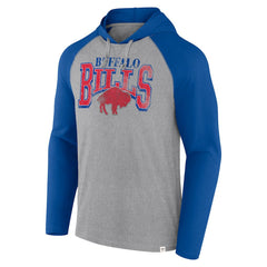 Buffalo Bills Under Center Long Sleeve Hoodie T-Shirt - Gray/Royal - Fanatics