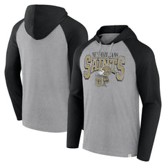 New Orleans Saints Under Center Long Sleeve Hoodie T-Shirt - Gray/Black - Fanatics