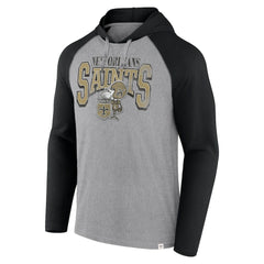New Orleans Saints Under Center Long Sleeve Hoodie T-Shirt - Gray/Black - Fanatics