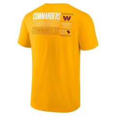Washington Commanders Repeat Stats T-Shirt - Gold - Fanatics