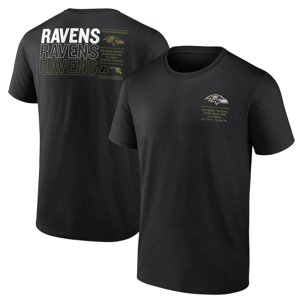 Baltimore Ravens Repeat Stats T-Shirt - Black - Fanatics