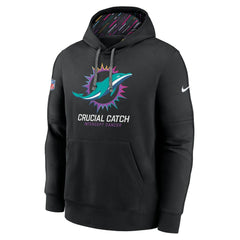 Miami Dolphins 2024 NFL Crucial Catch Club Pullover Hoodie - Black - Nike